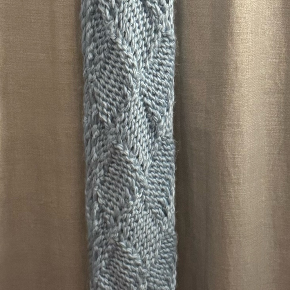 Elegant Blue Knit Scarf